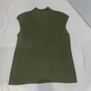 Coldwater Creek Sage Green Knit Shell Top EUC Size L
